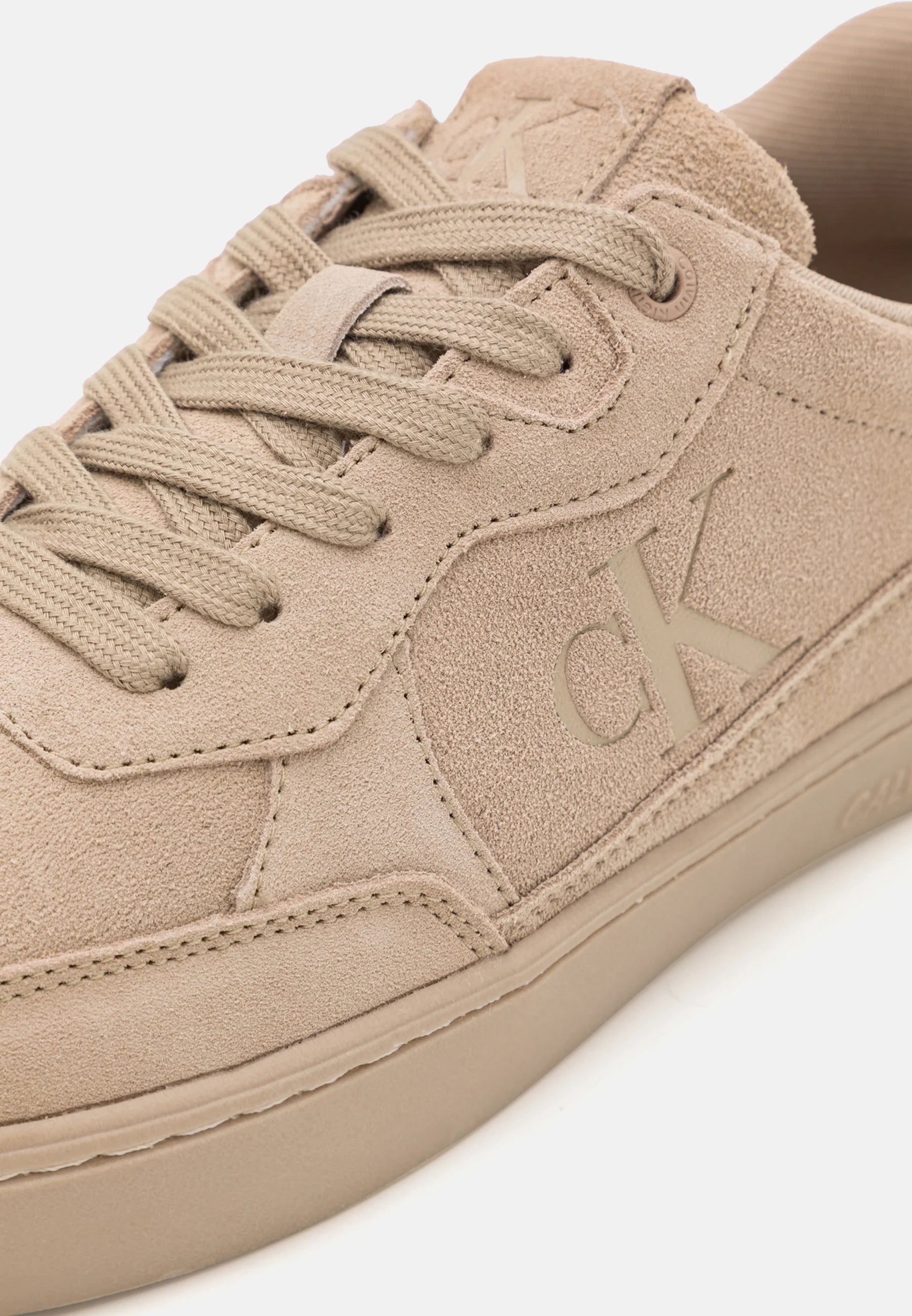 Calvin Klein Jeans Suede Cupsole Sneakers - Beige