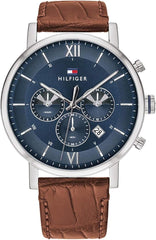 Tommy Hilfiger Men's Analogue Quartz Watch with Leather Calfskin Strap