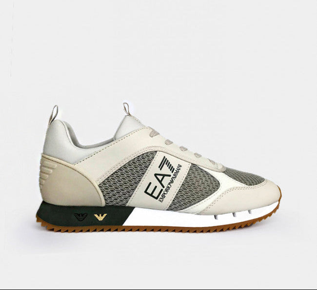 EA7 Emporio Armani Multi Logo Trainers beige