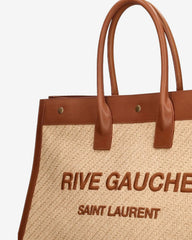 Saint Laurent Beige/Brown Rive Gauche Tote Handbag