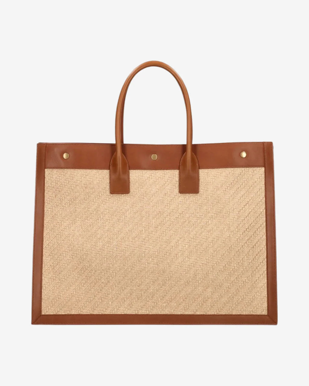 Saint Laurent Beige/Brown Rive Gauche Tote Handbag
