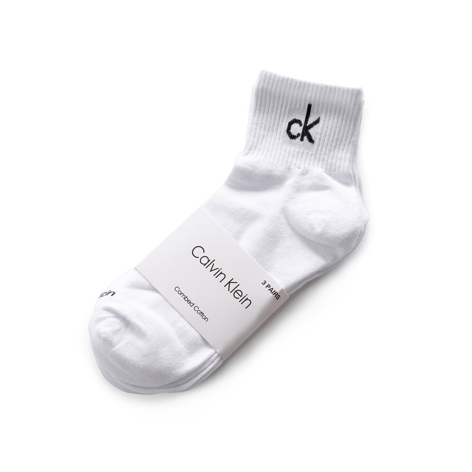 White CK Socks (Pack of 3)