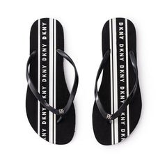 DKNY Black/ White Slipper