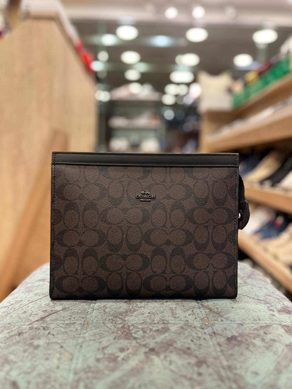 Coach Signature Pouch - Brown/Black
