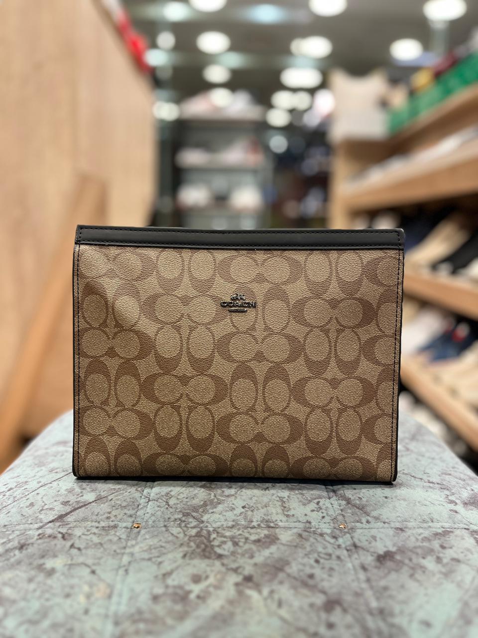 Coach Signature Pouch - Brown