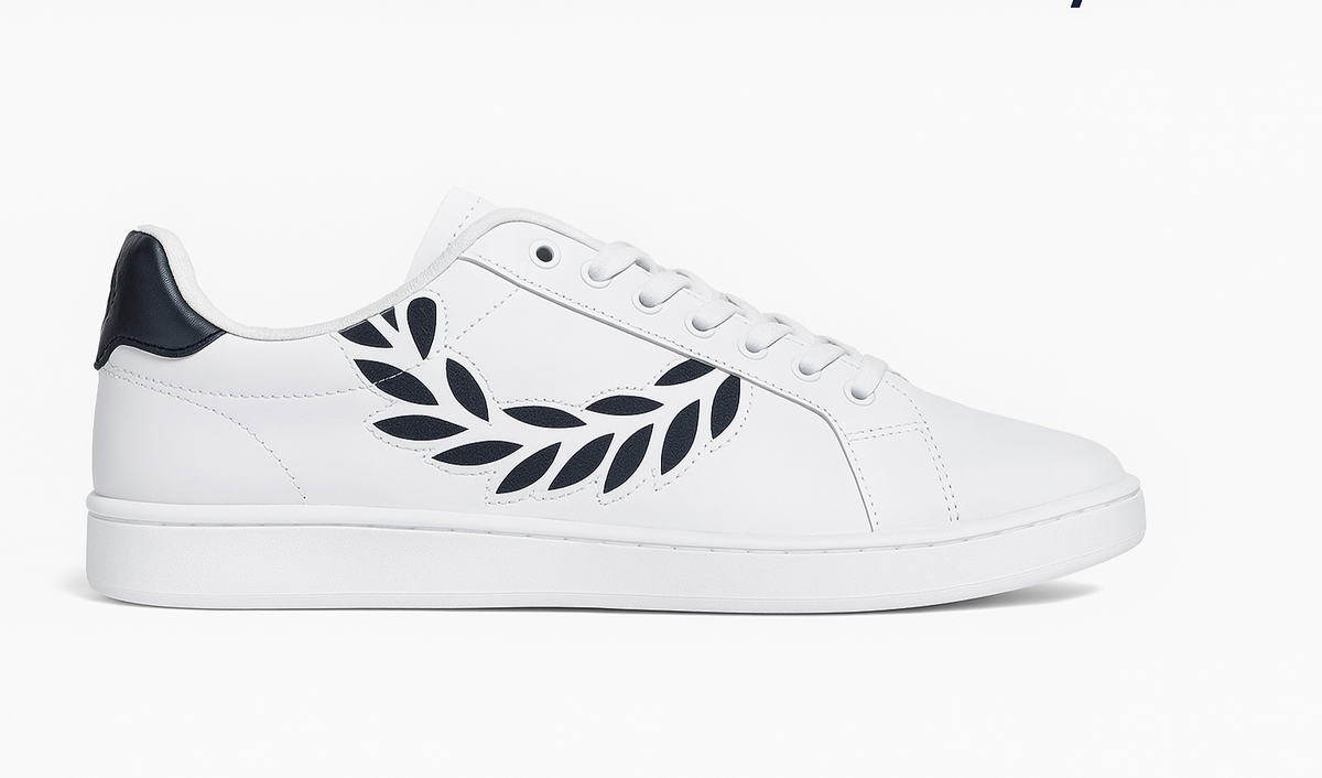 Fred Perry B721 - White/Navy (Mirror)