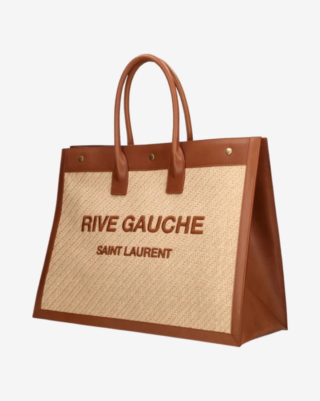 Saint Laurent Beige/Brown Rive Gauche Tote Handbag