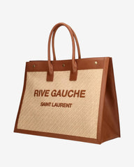 Saint Laurent Beige/Brown Rive Gauche Tote Handbag