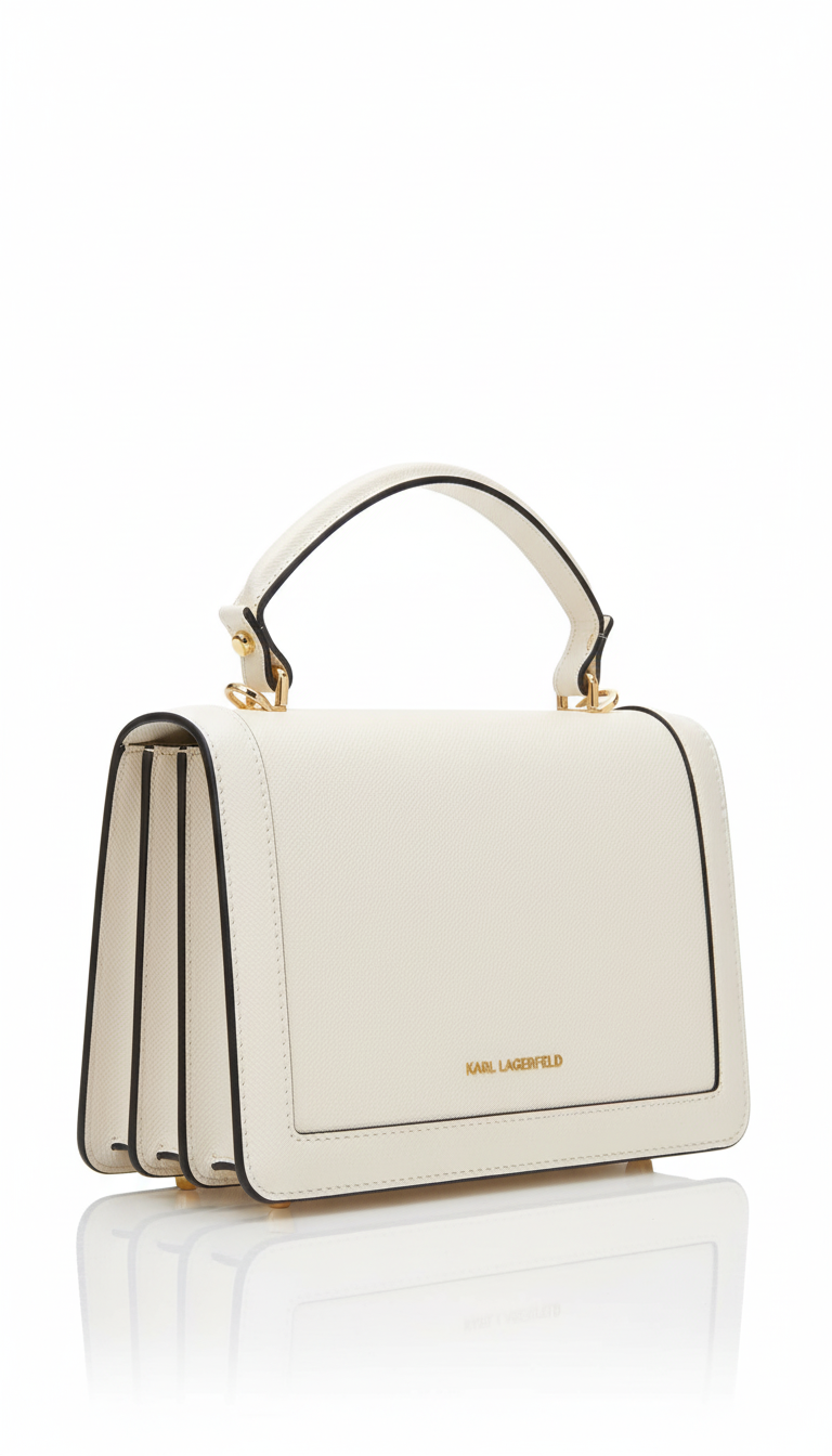 Karl Lagerfeld K/Kuilted Top Handle Bag - White