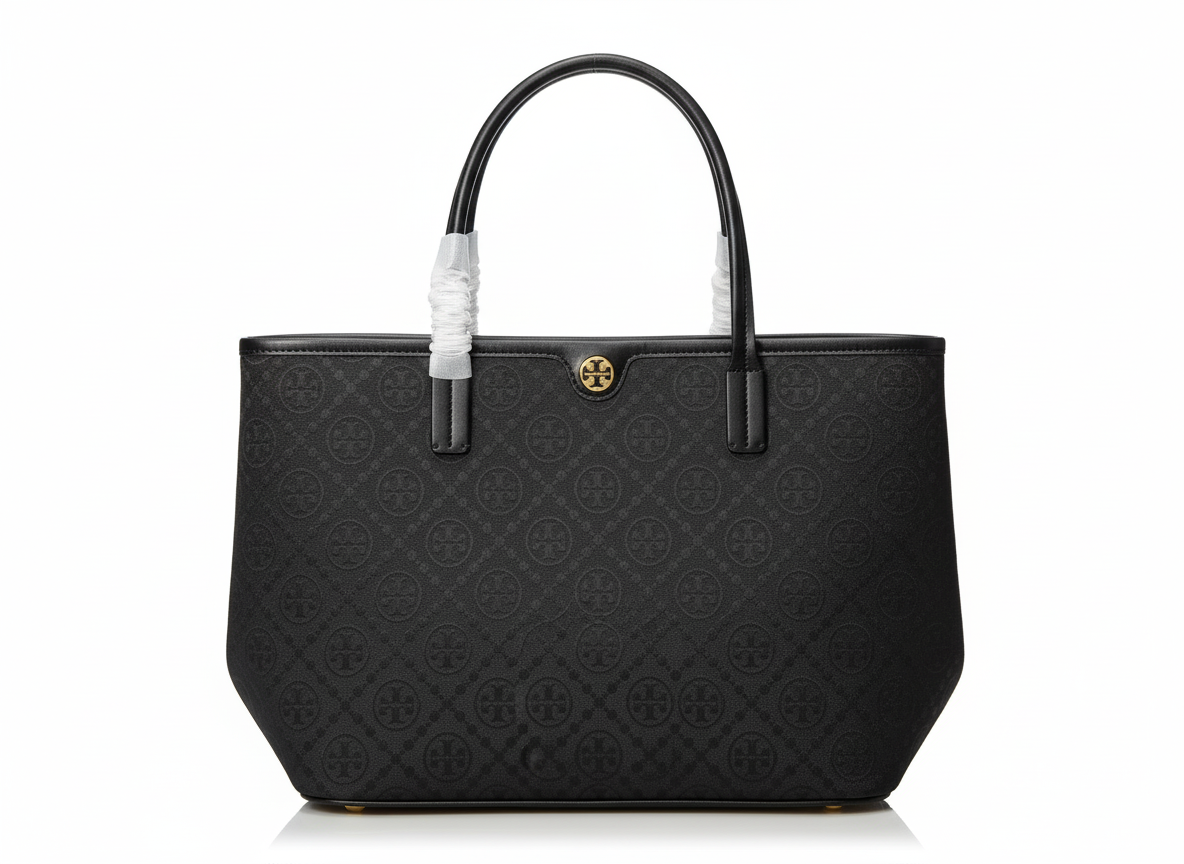 Tory Burch T Monogram Tote Bag - Black