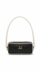 Miu Miu Logo Cylindrical Shoulder Bag - Black