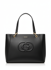 Guess Signature Tote Bag with Appliqué Logo - Black