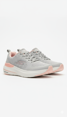Skechers Max Cushioning Premier Sneaker - Light Grey/ Rose (Mirror)