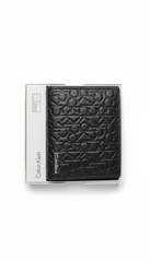 Calvin Klein CK Logo Embossed Wallet- Black