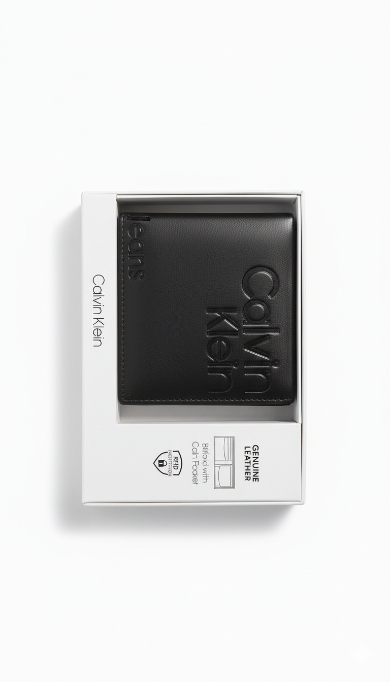 Calvin Klein Jeans Embossed Logo Wallet - Black