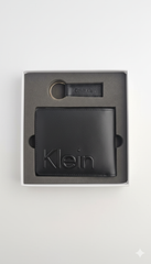 Calvin Klein Logo Wallet and Keychain Set - Black