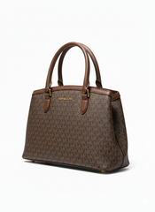 Michael Kors Signature Logo Satchel - Brown (Mirror)