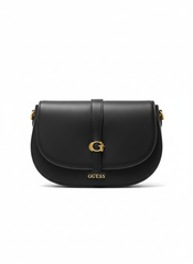 Guess Signature Logo Saddle Bag - Black