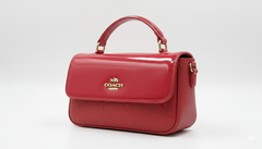 Coach Mini Top Handle Flap Bag - Red