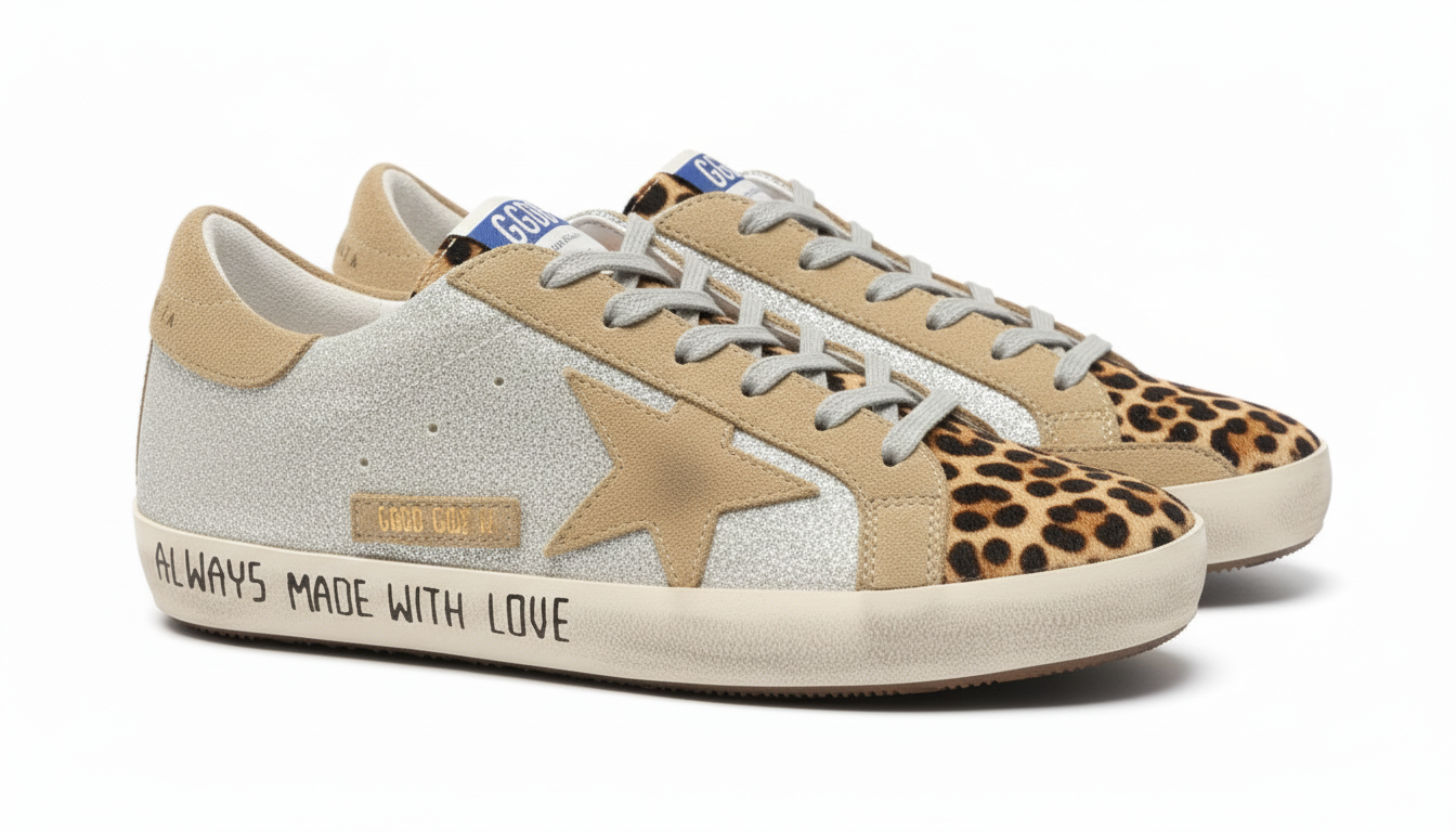 Golden Goose Superstar Studded Sneaker (Mirror)