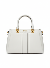 Guess Signature Monogram Satchel - White