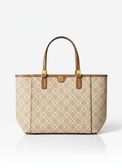 Tory Burch T Monogram Tote Bag - Beige