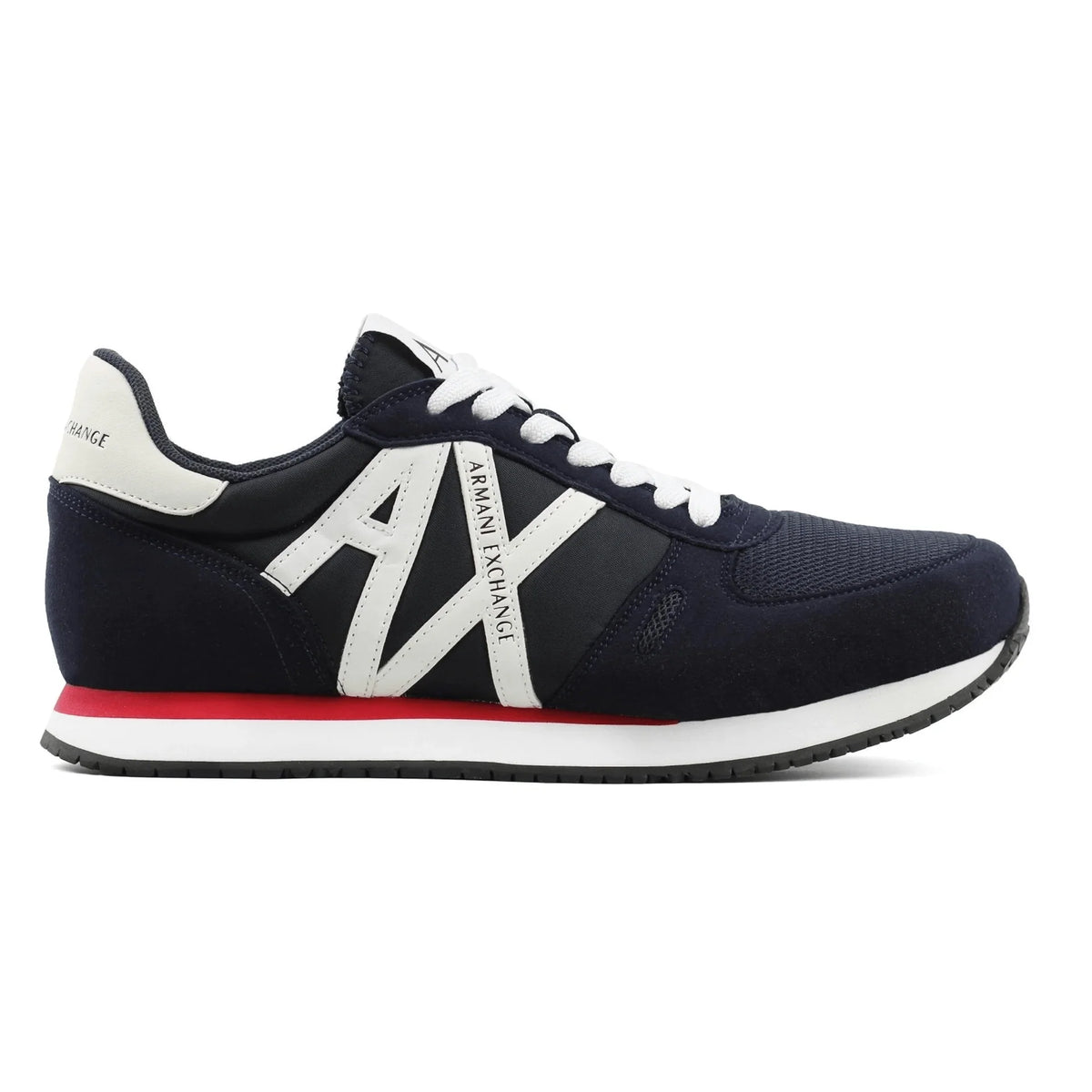 Armani Exchange men's sneakers in navy and white