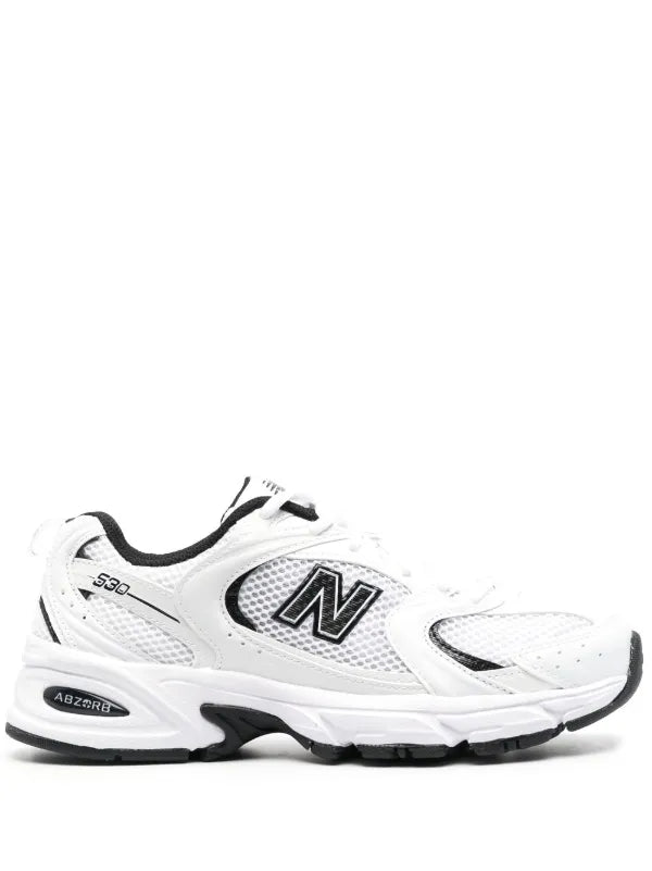 New Balance 530 sneakers in white with black