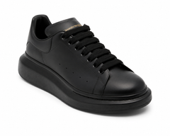 Alexander McQueen Oversized Leather Sneakers in all black