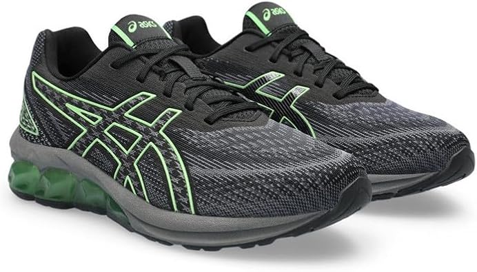 ASICS GEL-QUANTUM 180 VII sneakers in a black and bright lime colorway.