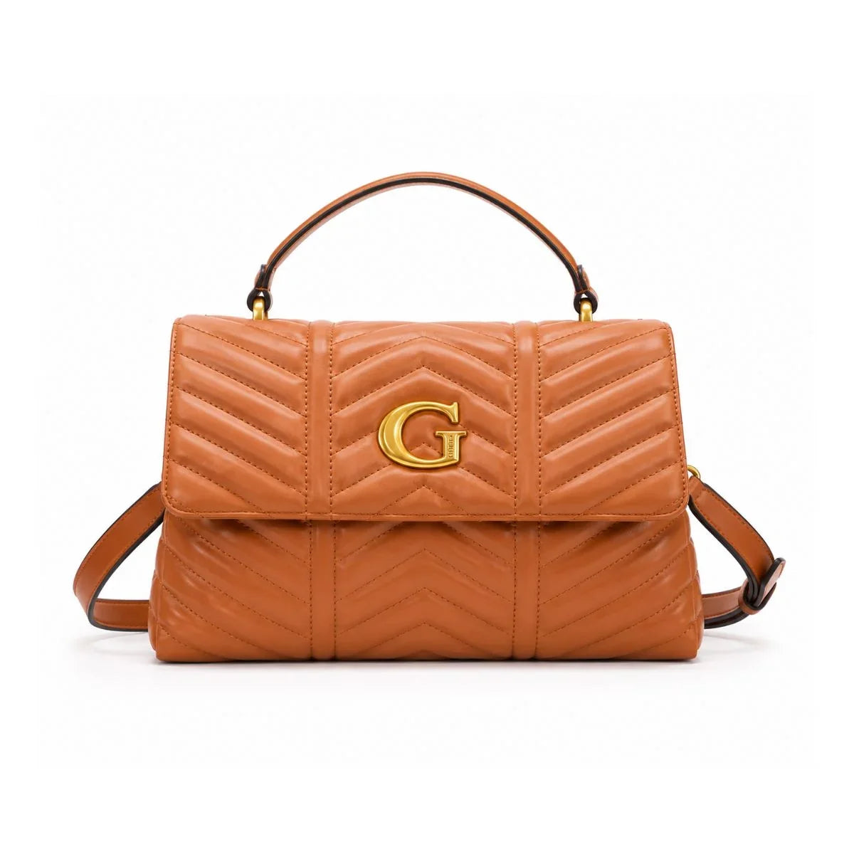 Guess Lovide Mini Convertible Flap Crossbody Bag featuring quilted faux leather