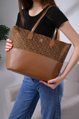 Tommy Hilfiger TH Monogram Jacquard Tote Bag featuring a branded monogram jacquard