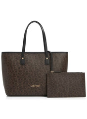Calvin Klein Jeans Black - Brown Women Shoulder Tote Bag