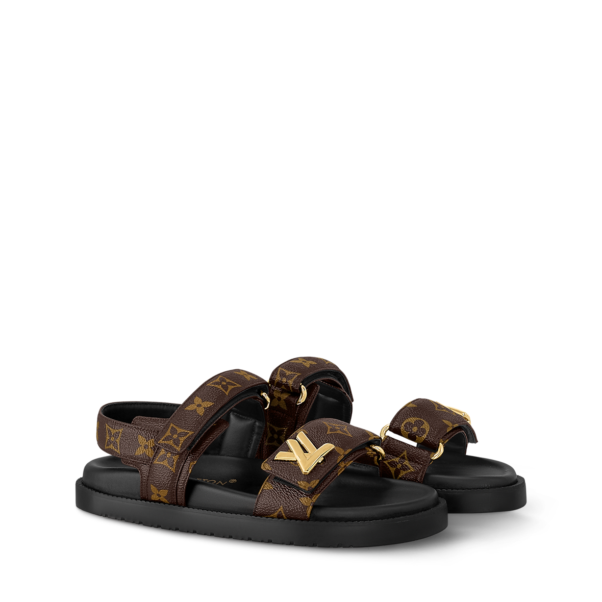 Louis Vuitton LV Sunset Flat Comfort Sandals in signature Monogram