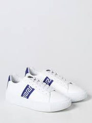Versace Greca embroidered faux leather sneakers