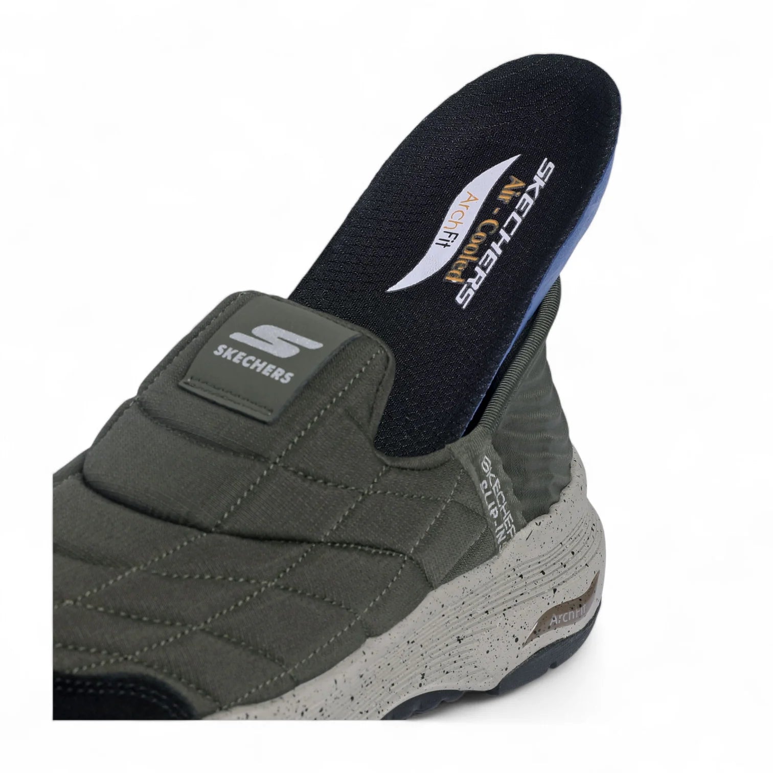 Skechers Arch Fit Slip-Ins – Quilted Comfort Edition MK - Green (Mirror)