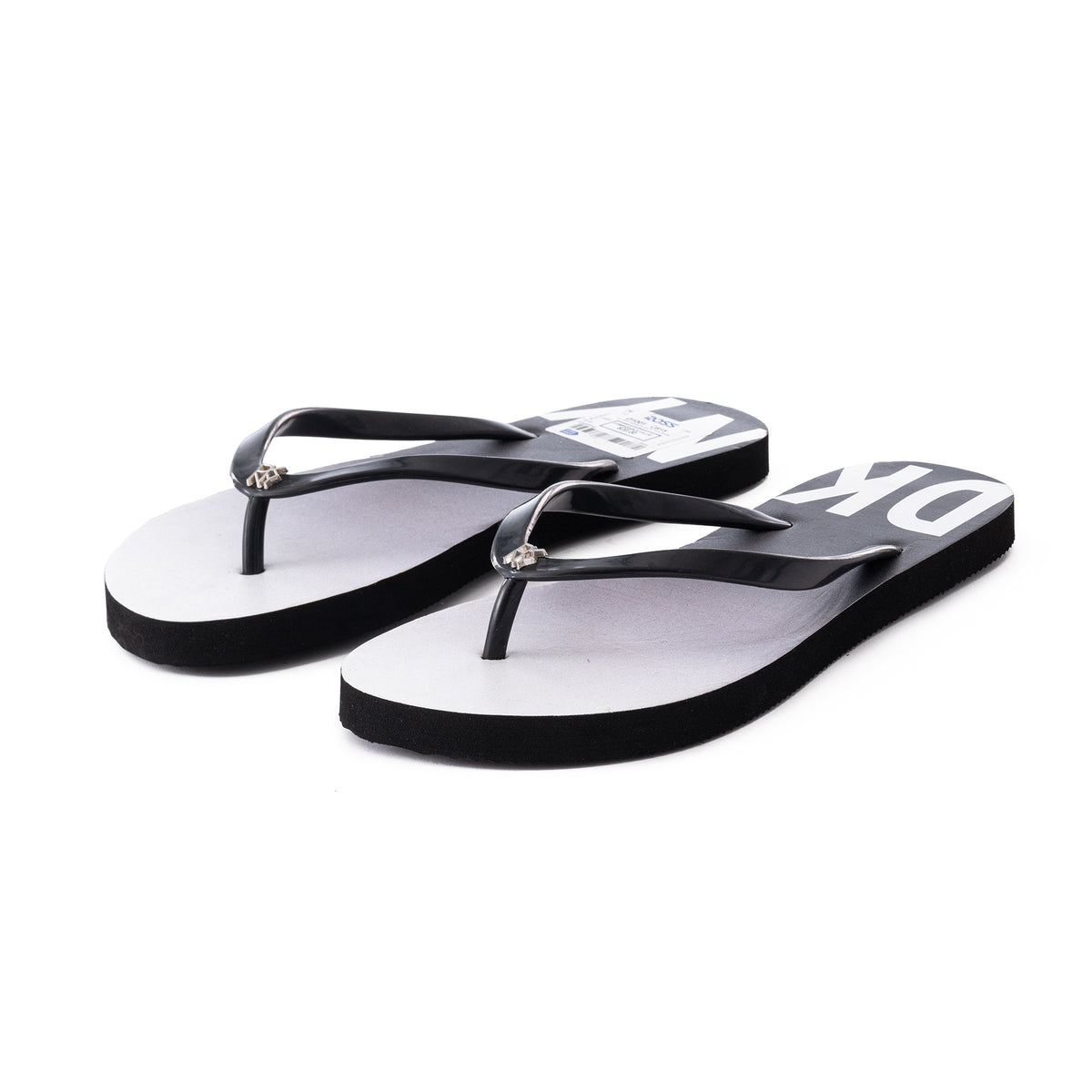 DKNY Ombre Logo Flip Flops - Gery