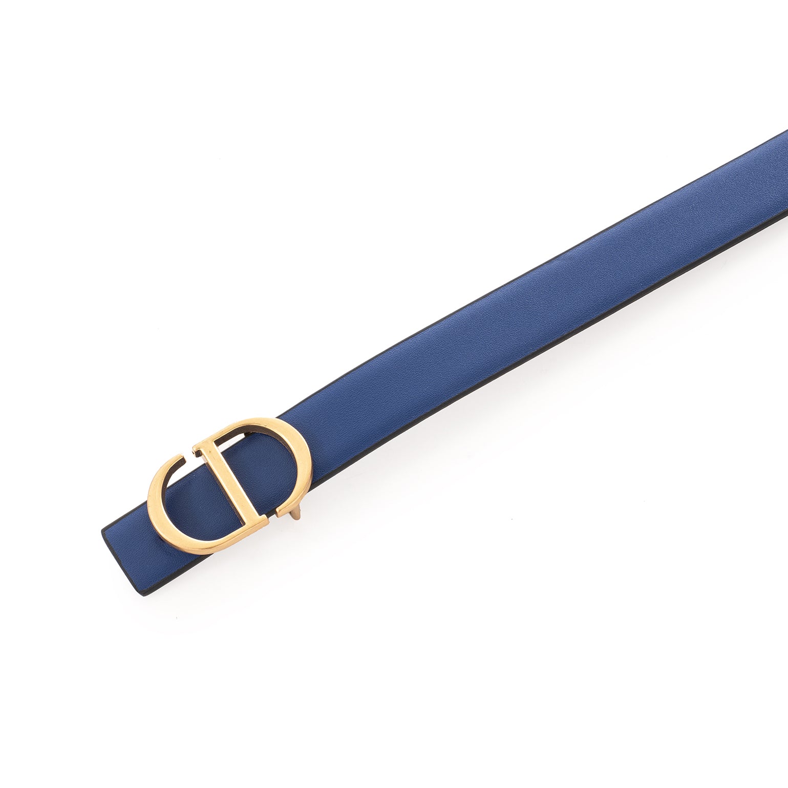 Dior logo-lettering Leather Belt | Blue