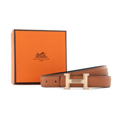 Hermès H Belt Buckle & Reversible Leather Strap - Camel/Black