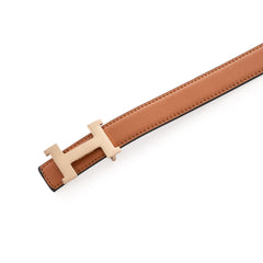 Hermès H Belt Buckle & Reversible Leather Strap - Camel/Black