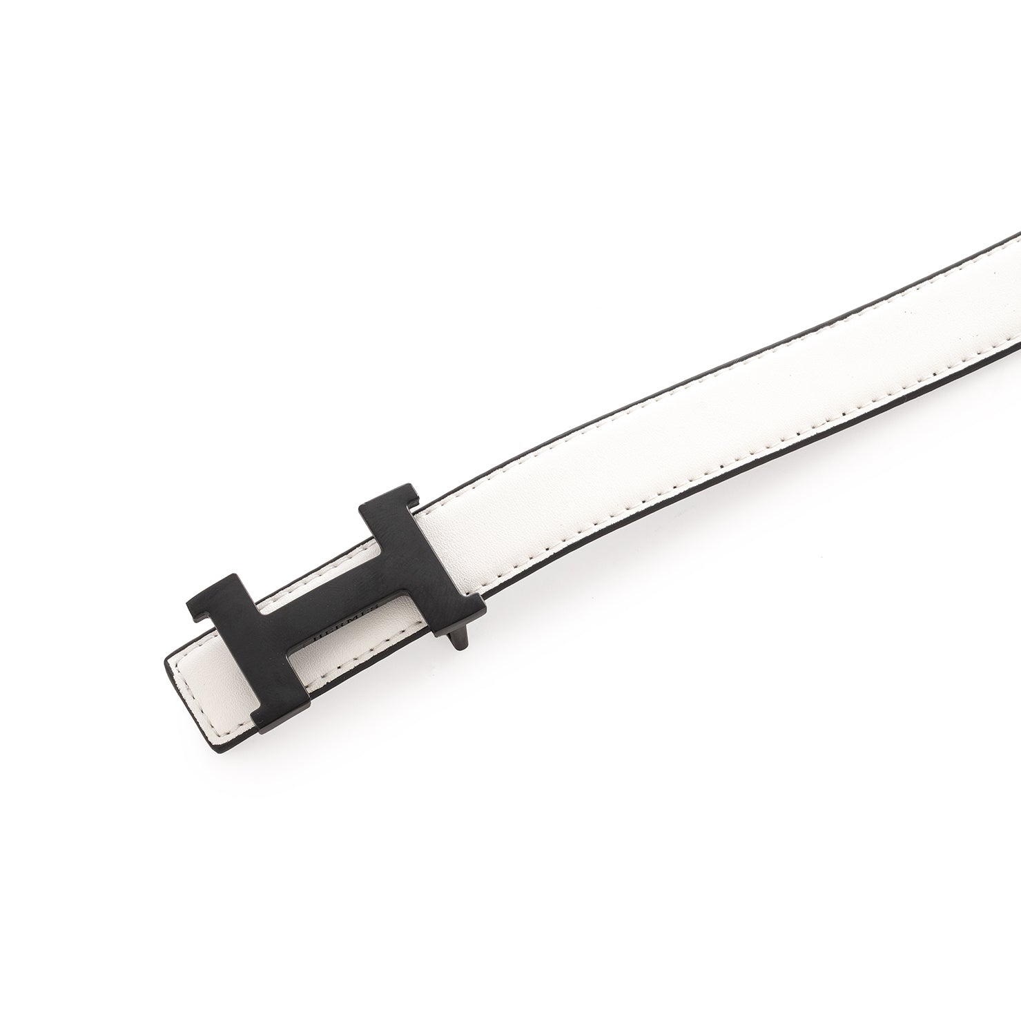 Hermès H Belt Buckle & Reversible Leather Strap - White/Black