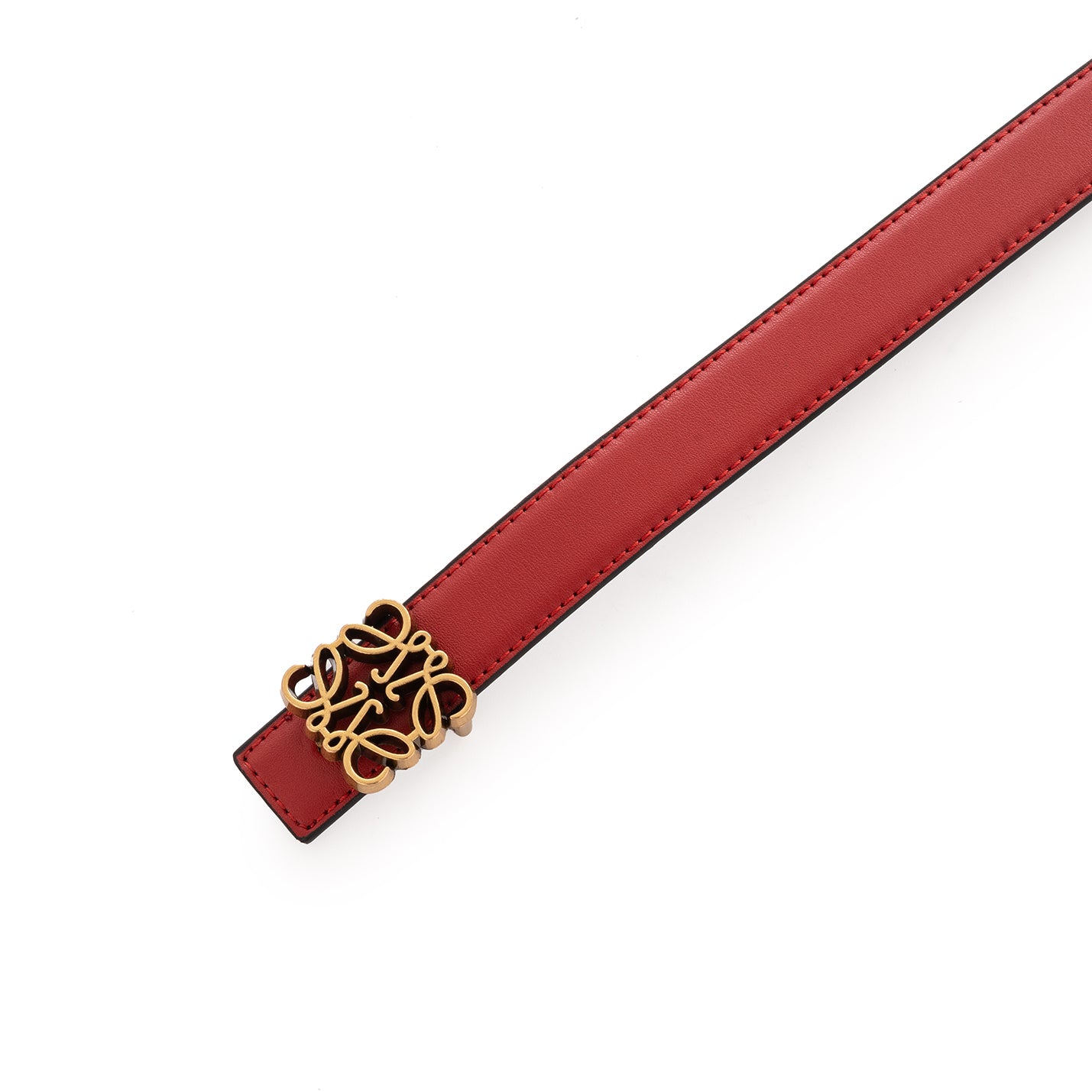 Loewe leather belt - Red/Gold