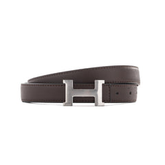 Hermès H Belt Buckle & Reversible Leather Strap - dark brown