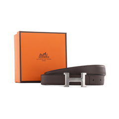 Hermès H Belt Buckle & Reversible Leather Strap - dark brown