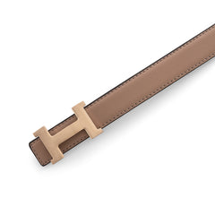 Hermès H Belt Buckle & Reversible Leather Strap - Etoupe/Black