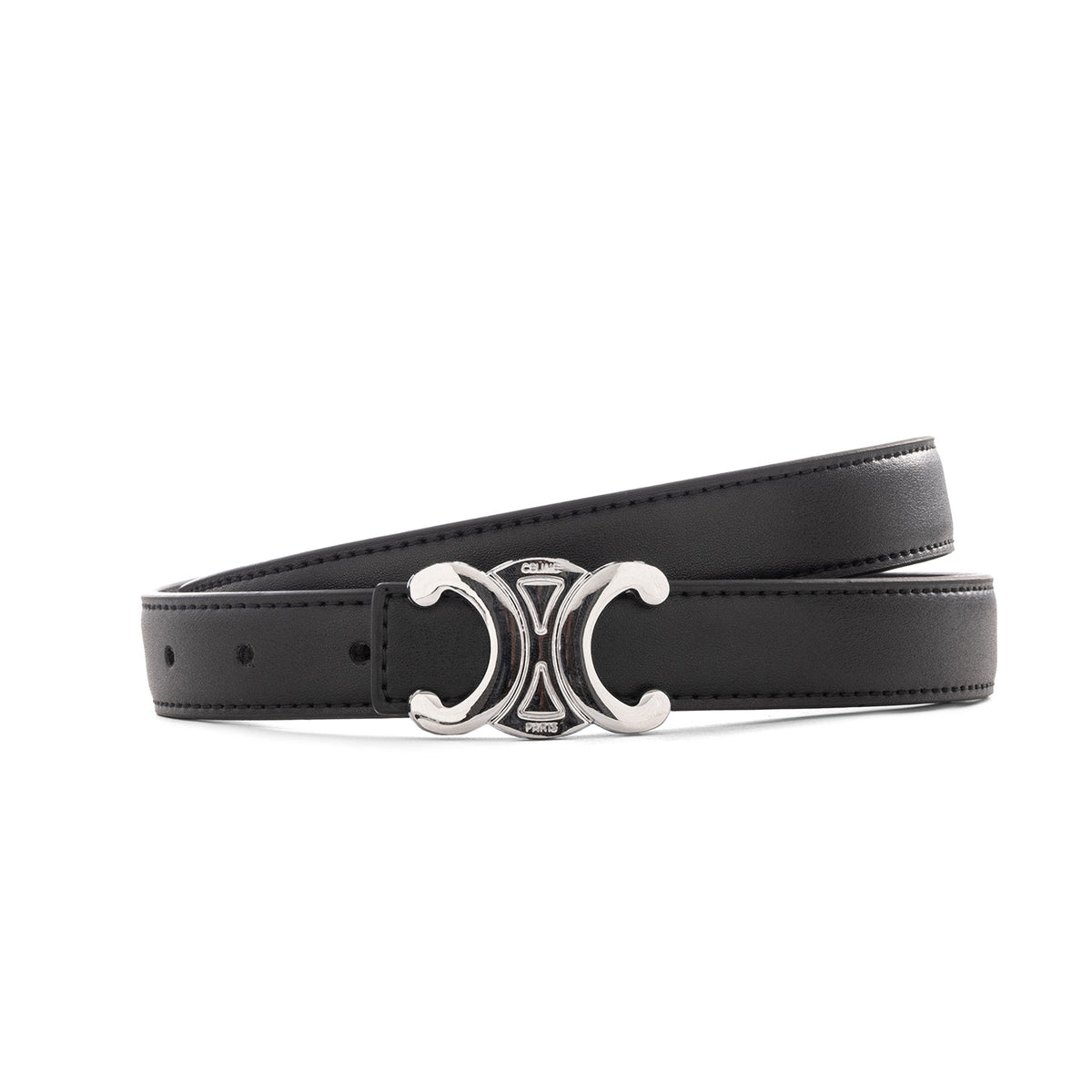 Celine Triomphe Thin Belt - Black