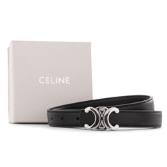 Celine Triomphe Thin Belt - Black
