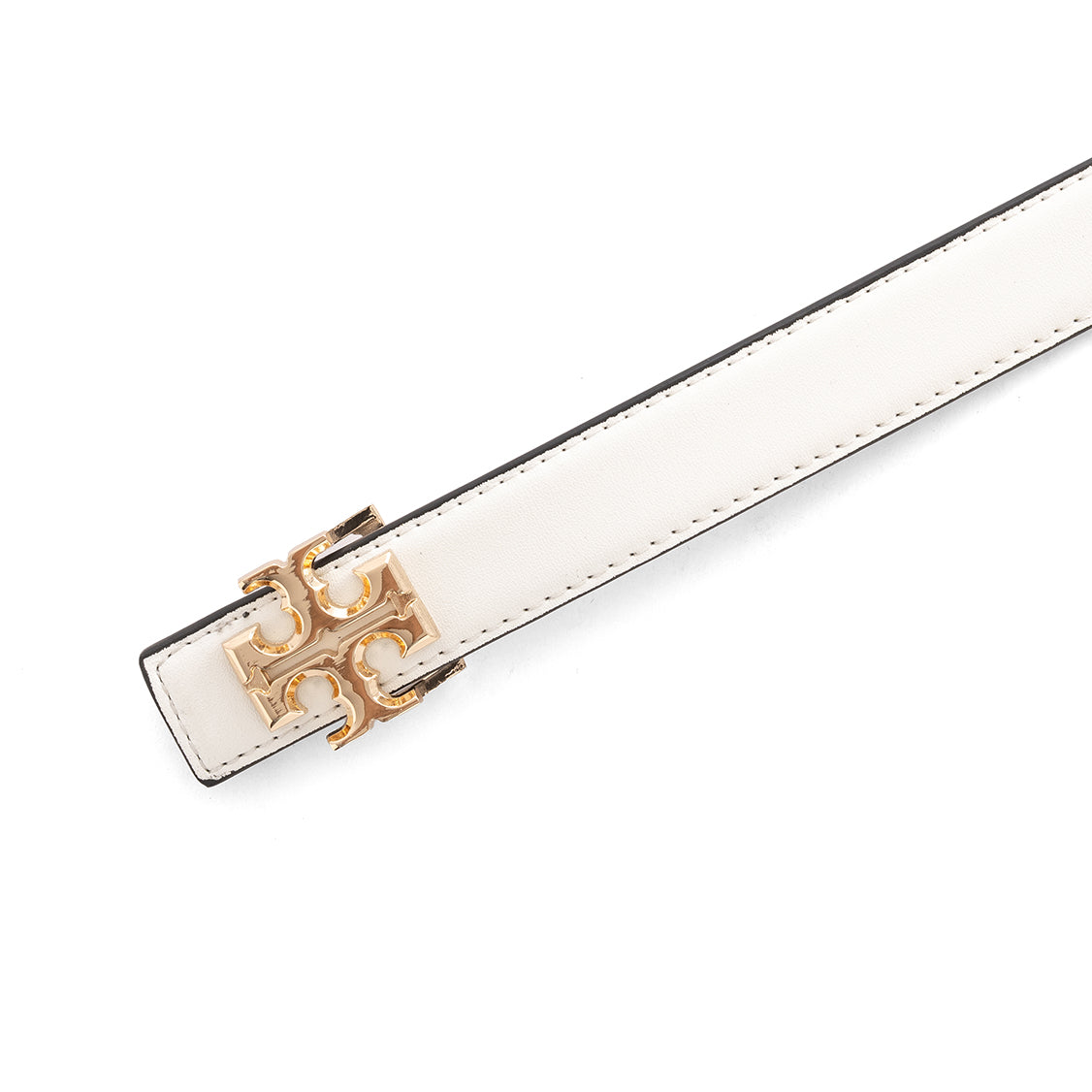 Tory Burch Women's Reversible Logo Belt | White