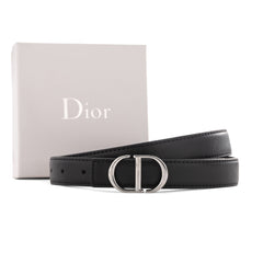 Dior logo-lettering Leather Belt | Black