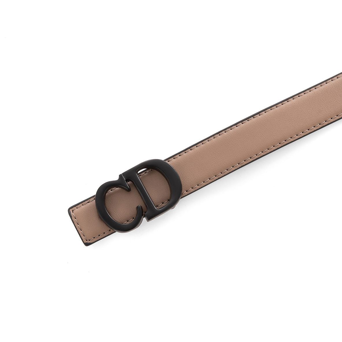 Dior logo-lettering Leather Belt | Khaki